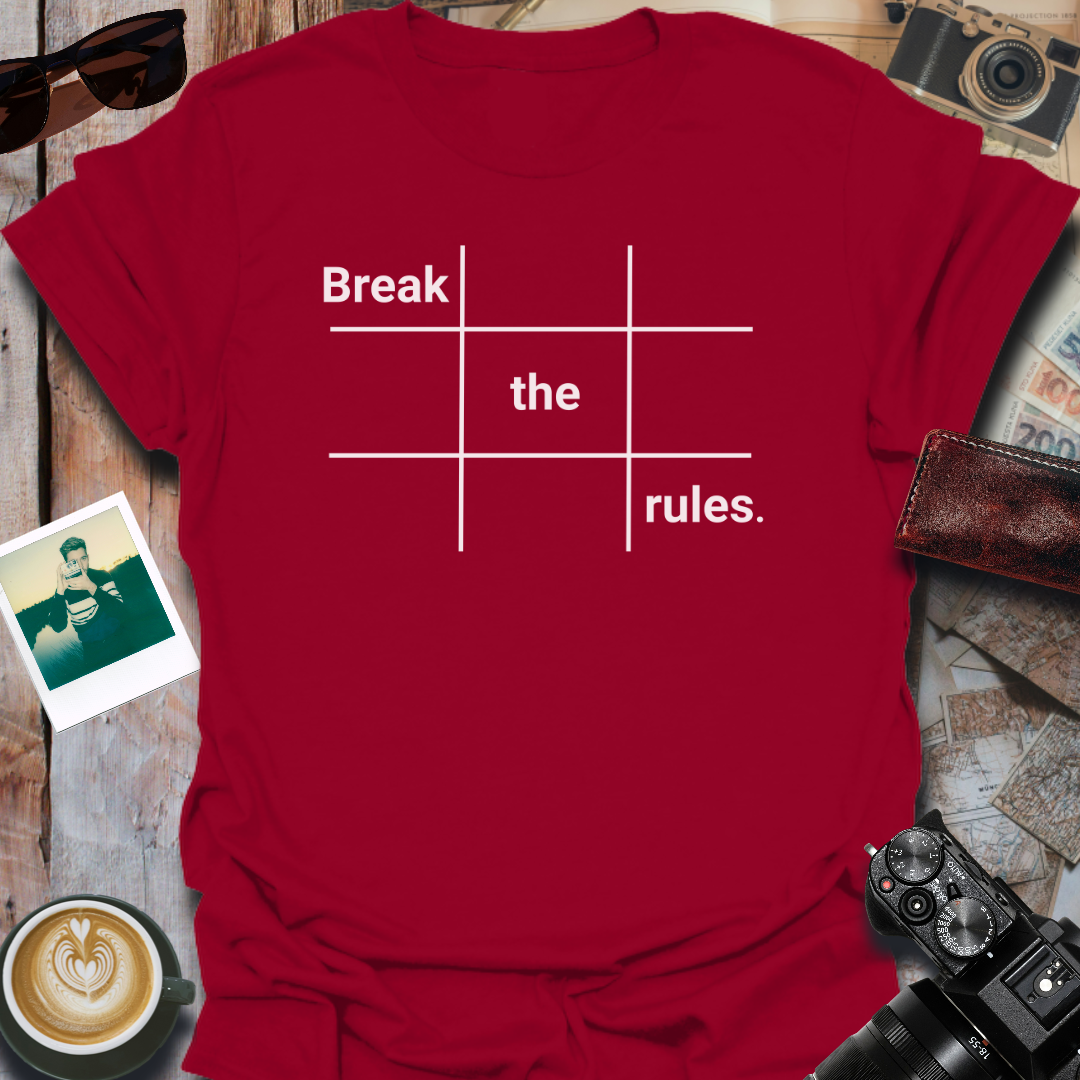 Break The Rules Photography T-Shirt in Cardinal Red