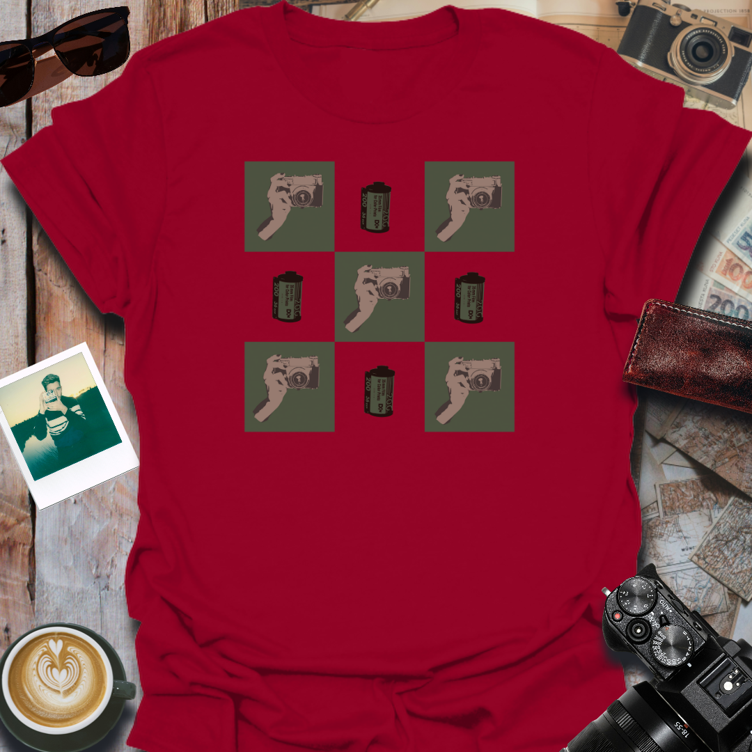 Camera Film Gingham T-Shirt