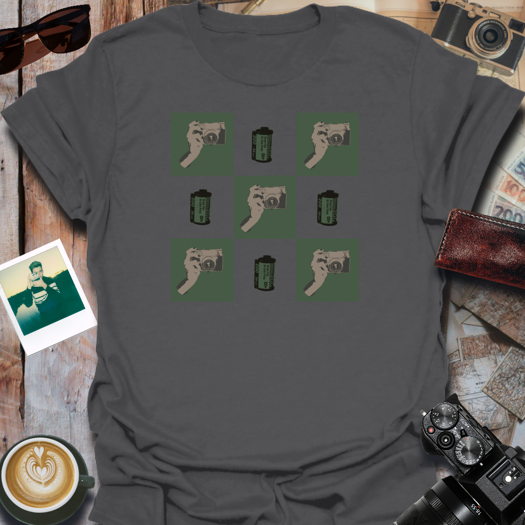 Camera Film Gingham T-Shirt