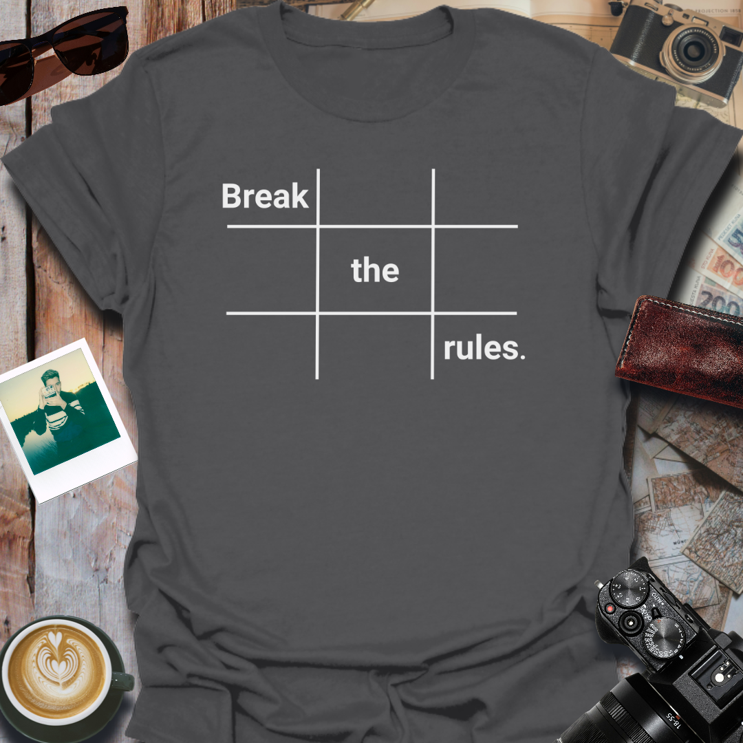 Break The Rules Photography T-Shirt in charcoal