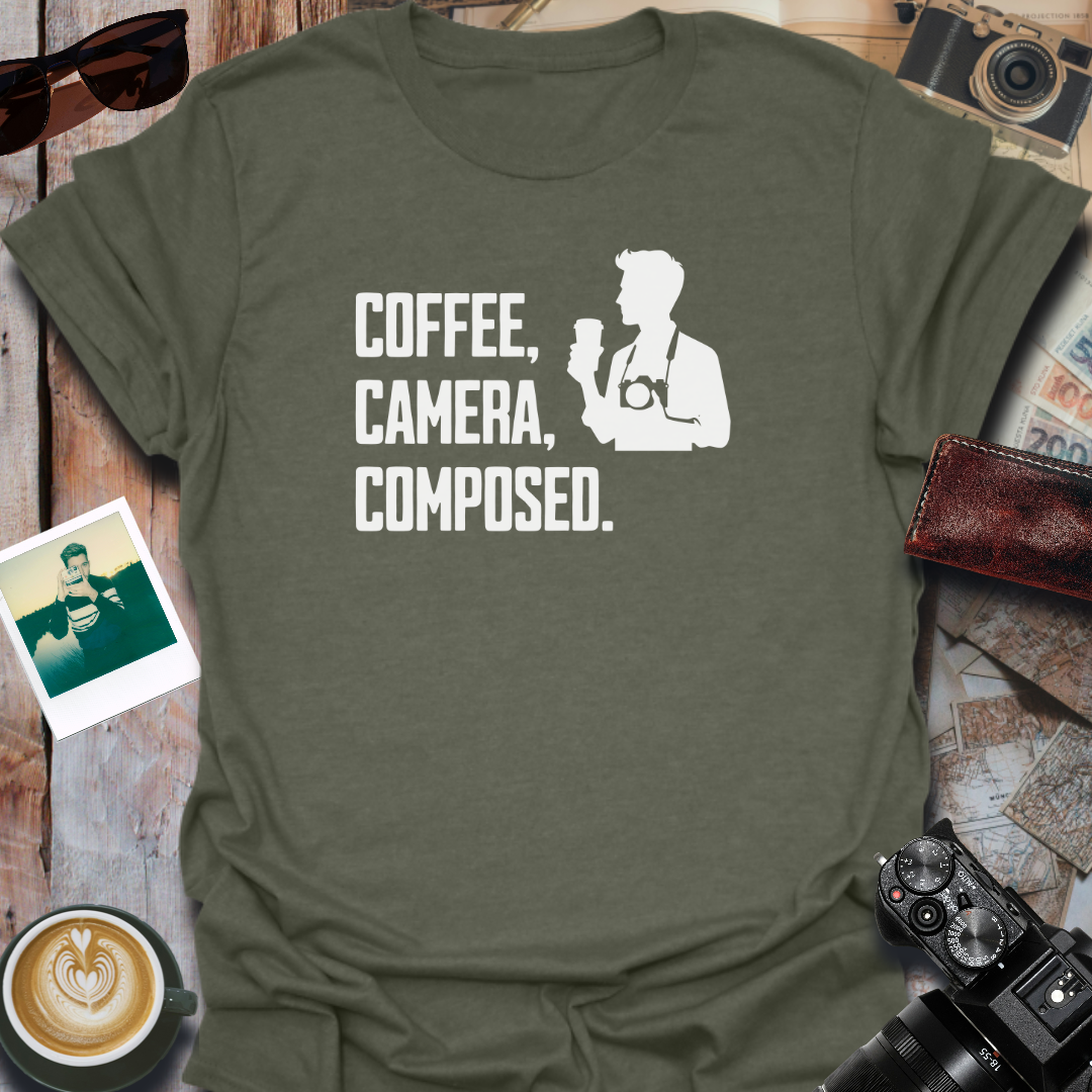 Coffee Camera Composed T-Shirt