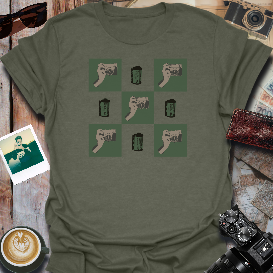 Camera Film Gingham T-Shirt