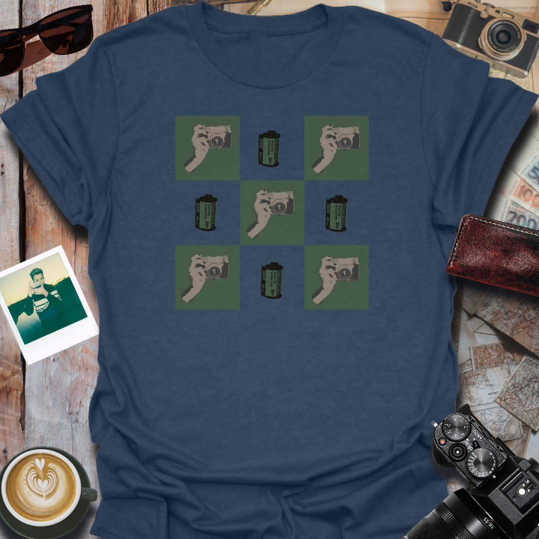 Camera Film Gingham T-Shirt