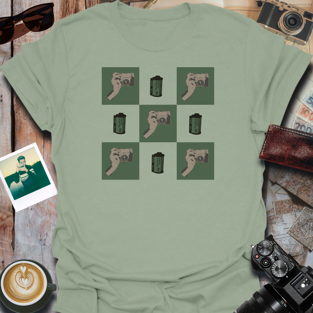 Camera Film Gingham T-Shirt