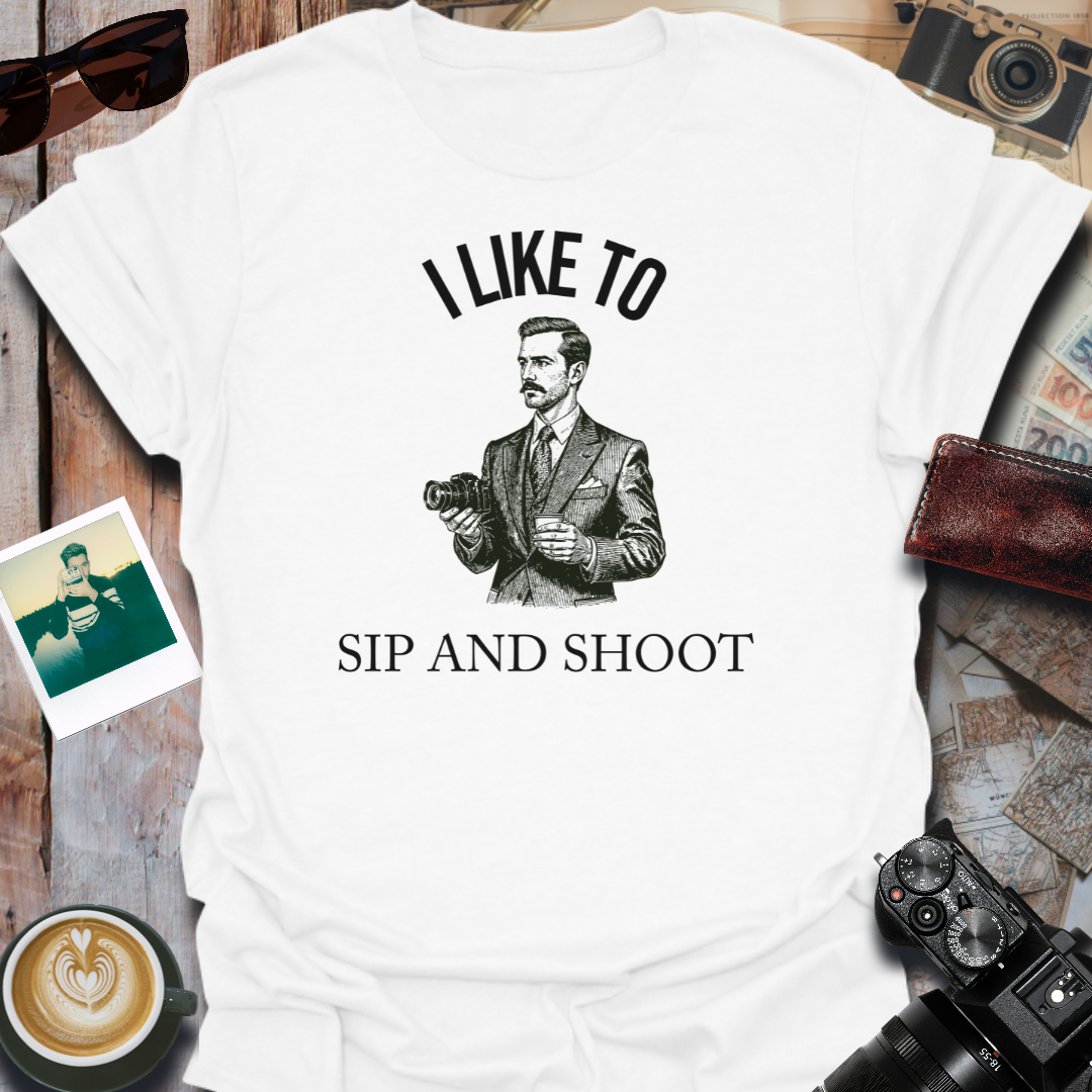 I Like to Sip and Shoot T-Shirt